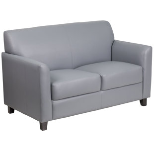 Grey Leather Loveseats You'll Love | Wayfair